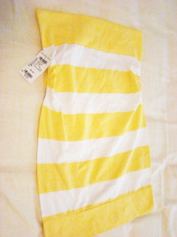 Charlotte Russe Striped Tube Top in Yellow (Size S/M)