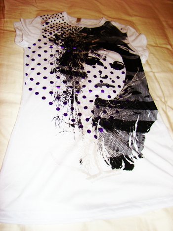 Face Graphic Screen Tee (Size: Freesize)