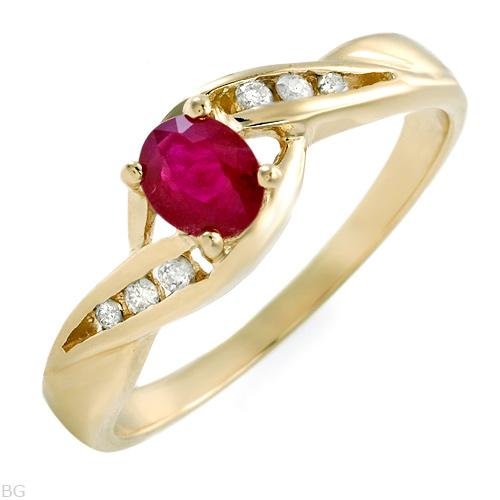67% OFF - Diamond & Ruby 14K Gold Engagement Ring