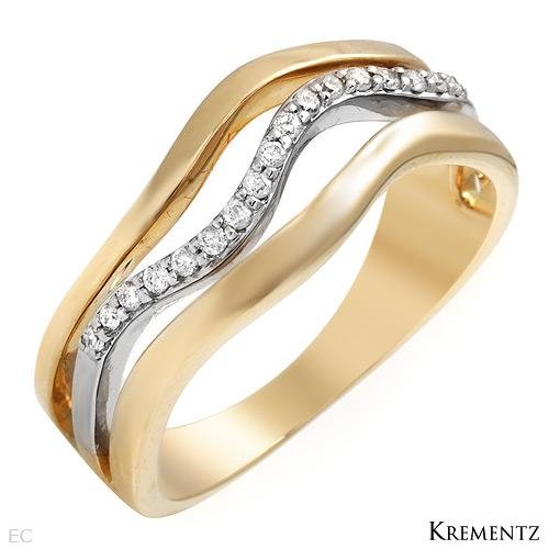 65% OFF - Designer KREMENTZ Diamond two tone gold Engagement ring