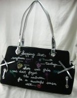 Black Glitter Small Tote