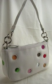 White Polka Dot Gallery Pouch