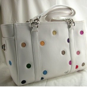 White Polka Dot Gallery Tote