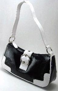 Black & White Buckle Bag