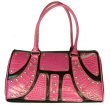 Pink & Black Alligator Bag (lrg)