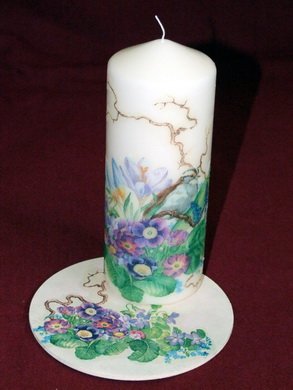Candle with stand