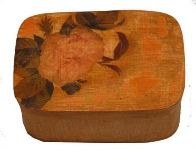 Vintage jewelry box with rose