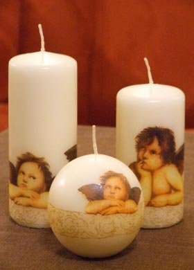 Candles with angels