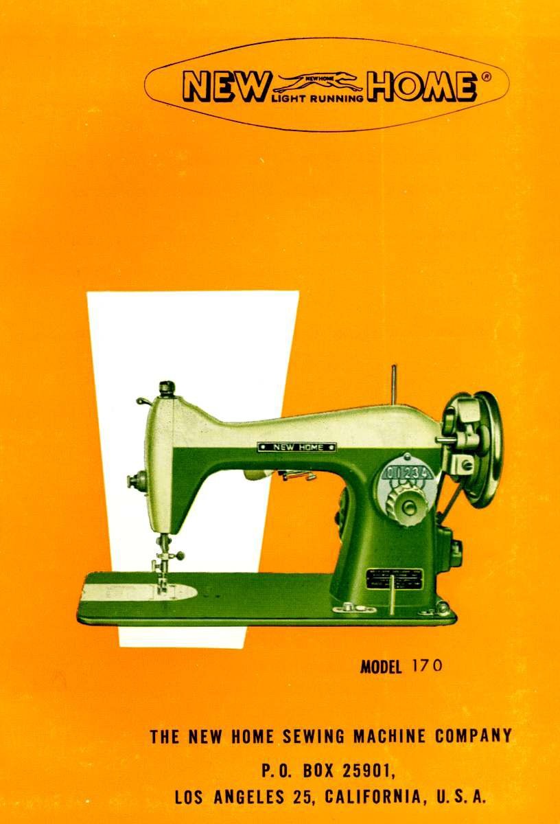 New Home Model 170 Sewing Machine MANUAL in pdf format