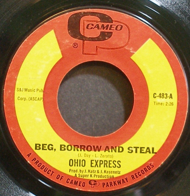 OHIO EXPRESS~Beg, Borrow And Steal~Cameo 483 VG+ 45