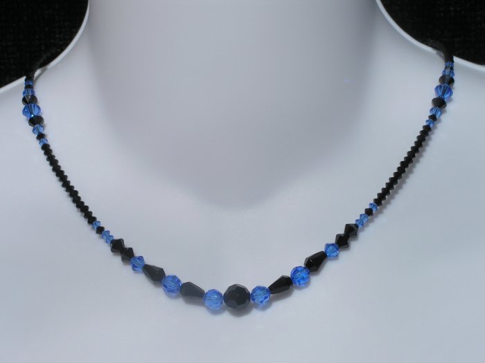 Jet & Sapphire necklace