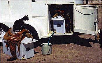 Horse Trailer Saddle Rack Water Tank Caddy DRY CAMP High Country Plastics ON SALE