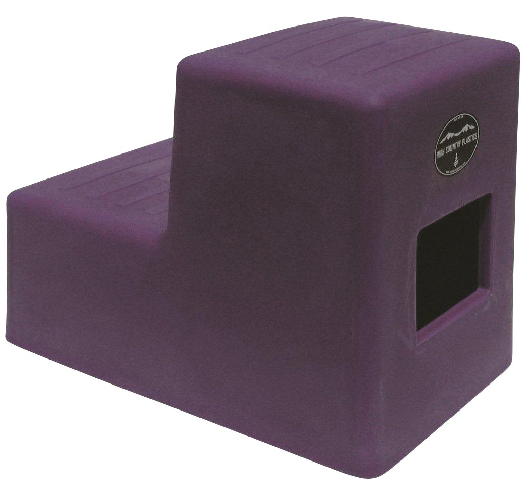 2 Step Horse Mounting block Purple High Country Plastics