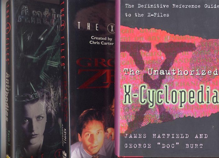 Lot of 3 X-Files - Ground Zero, Antibodies, X-Cyclopedia HC