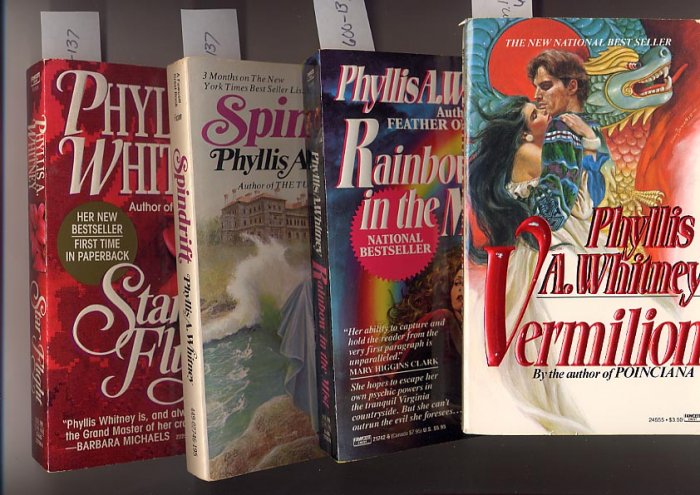 Lot of 4 Phyllis A.Whitney - Vermillion, Star, Mist, Spindrift PB