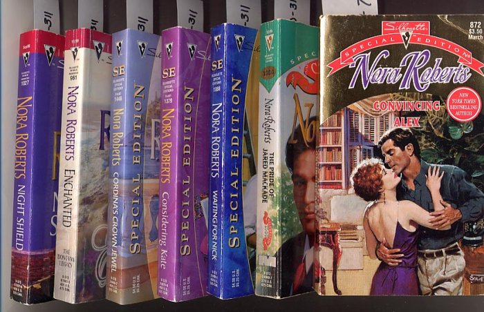 Lot of 7 Nora Roberts - Silhouette - Alex, Jared, Nick, Kate, and more PB