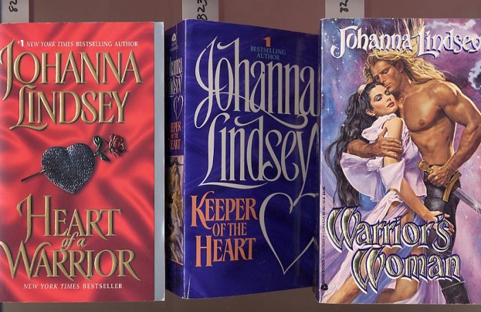 Lot of 3 Johanna Lindsey - Warrior's Woman, Keeper, Heart PB