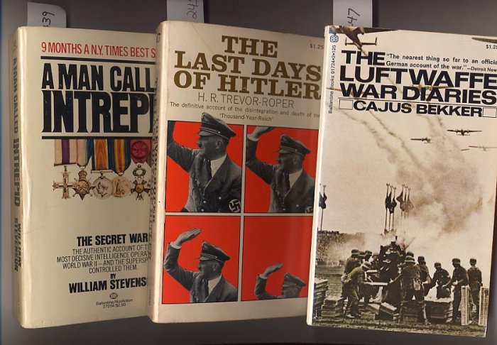 Lot of 3 WWII PB - Last Days of Hitler, Intrepid, Luftwaffe