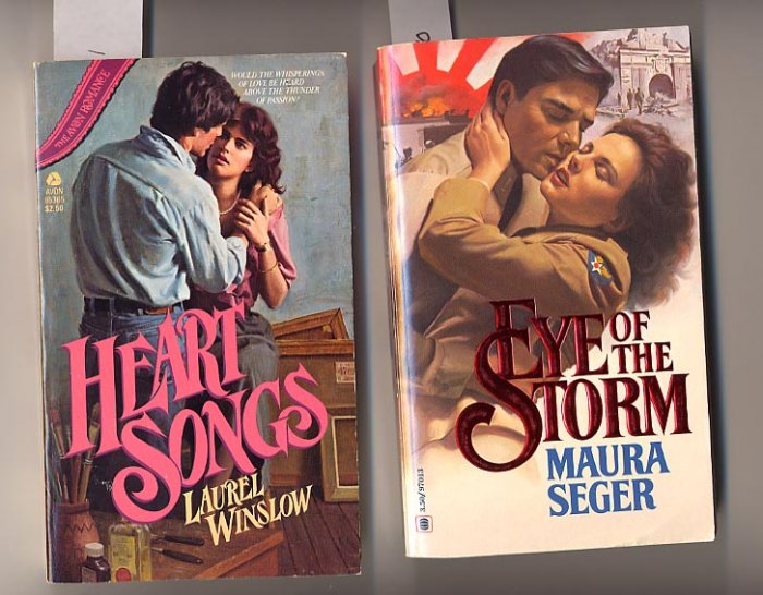 Lot of 2 Eye of the Storm and Heart Songs by Maura Seger PB