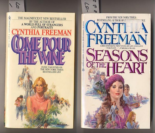 Lot of 2 Cynthia Freeman-Come Pour the Wine, Seasons of the Heart PB