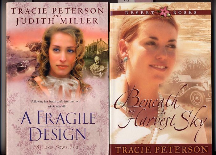 Lot of 2 Tracie Peterson - Fragile Design, Beneath a Harvest SC
