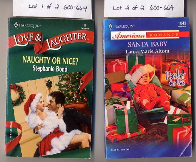 Lot of 2 Harlequin Naughty or Nice by Bond, Santa Baby by Altom