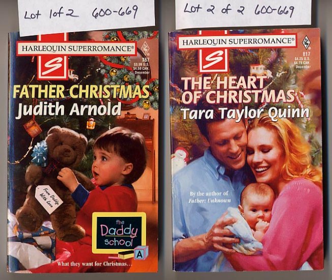 Lot of 2 Harlequin Father Christmas Arnold, Heart of Christmas Quinn PB
