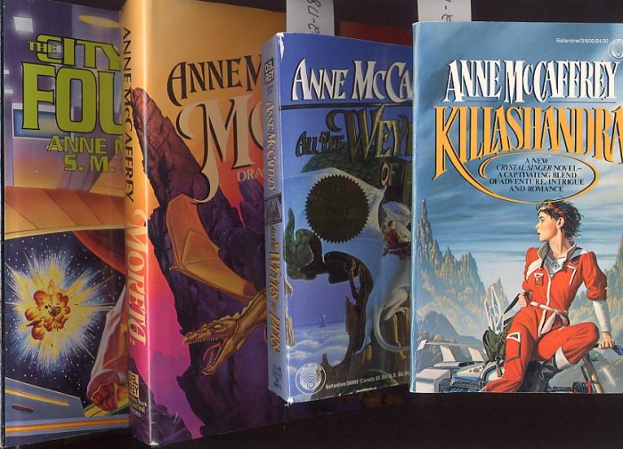 Lot of 4 Anne McCaffrey - Killashandra, Weyrs of Pern, more