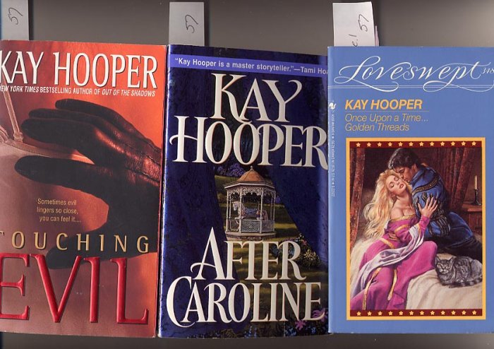 Lot of 3 Kay Hooper - Golden Threads, After Caroline, Touching Evil