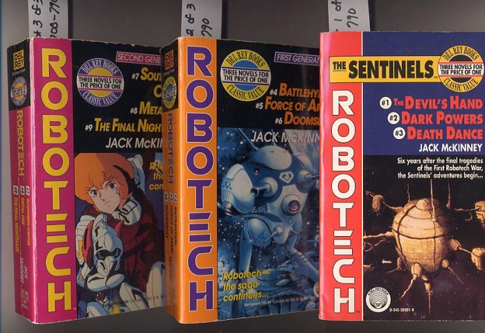 Lot of 3 Robotech The Sentinels, First Generation, Second Generation by Jack McKinney PB
