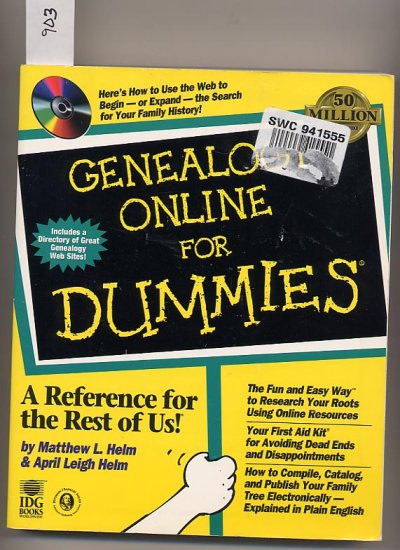 Genealogy Online for Dummies by Matthew Helm SC