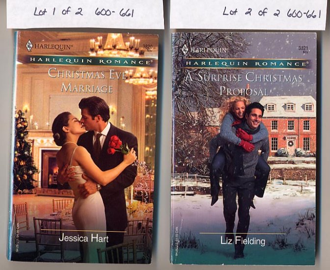 Lot of 2 Christmas Harlequin Jessica Hart, Liz Fielding PB