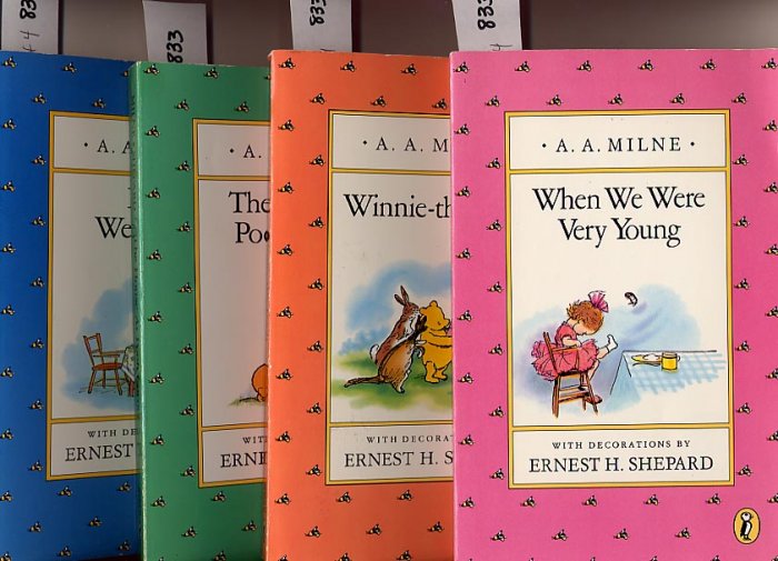 Lot of 4 A.A. Milne When We Were Very Young, Winnie the Pooh, House, Now We Are SC