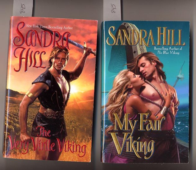 Lot of 2 Sandra Hill Very Virile Viking, My Fair Viking PB