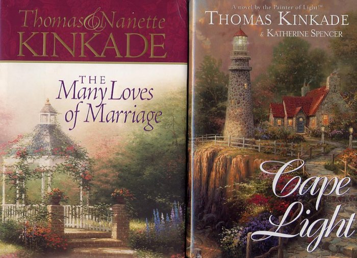 Lot of 2 Thomas Kinkade - Cape Light, Many Loves of Marriage HC