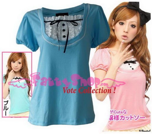 XXXL*BLUE*T-shirt ((VOTE Collection)) chest drain & knot INTERIOC COTTON 2F 46" chest*FREE SHIP!!