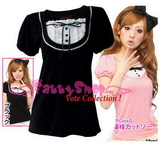 XXL*BLACK*T-shirt ((VOTE Collection)) chest drain & a knot INTERIOC COTTON 1F 42" chest*FREE SHIP!!