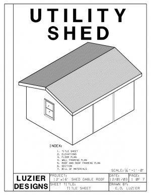 Utility Shed Plans
