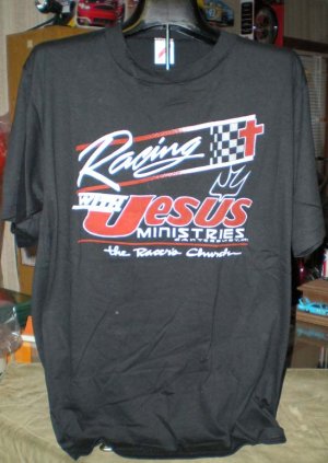 Auto Racing Collectibles on Racing With Jesus Xl Tshirt Nascar Auto Racing Sh6112