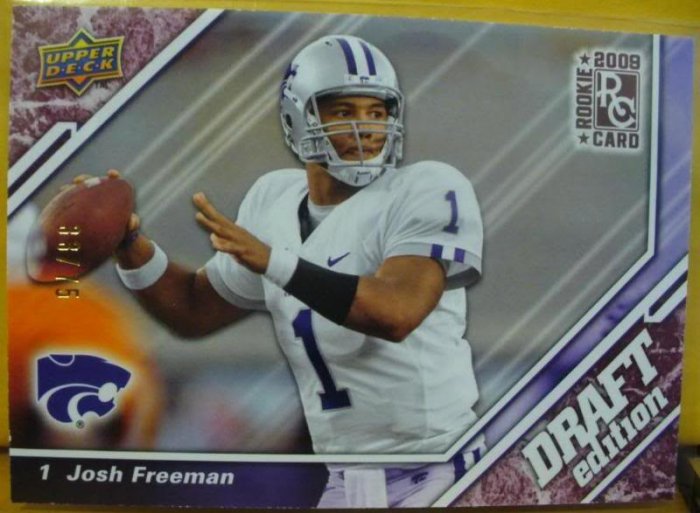 2009 UD DRAFT EDITION JOSH FREEMAN ROOKIE 33/75 w/FREE SHIPPING!