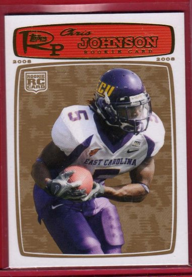 2008 TOPPS ROOKIE PROGRESSION CHRIS JOHNSON 025/199 w/FREE SHIPPING!