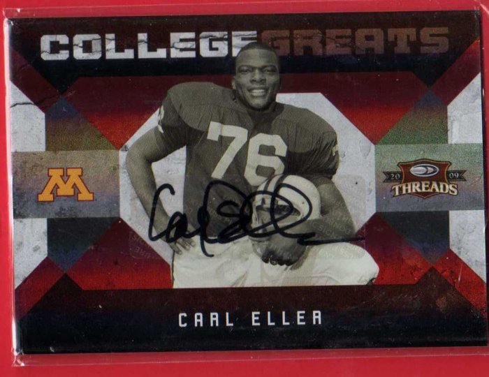 2009 DONRUSS THREADS CARL ELLER AUTOGRAPH 27/50 w/FREE SHIPPING!
