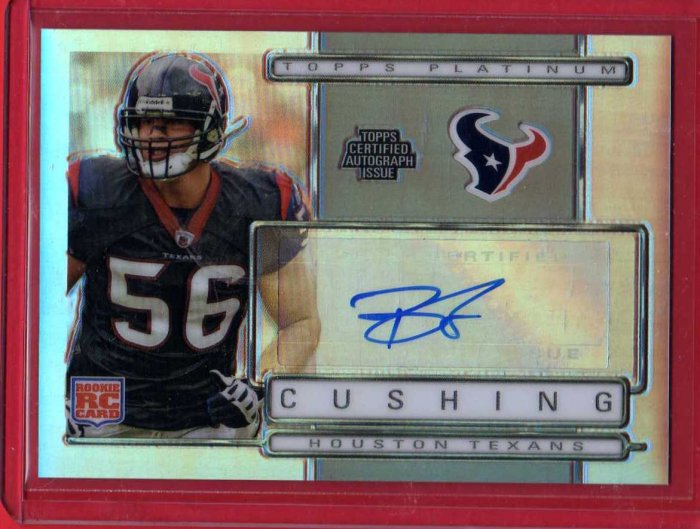 2009 PLATINUM BRIAN CUSHING AUTOGRAPH 1087/1550 w/FREE SHIPPING!