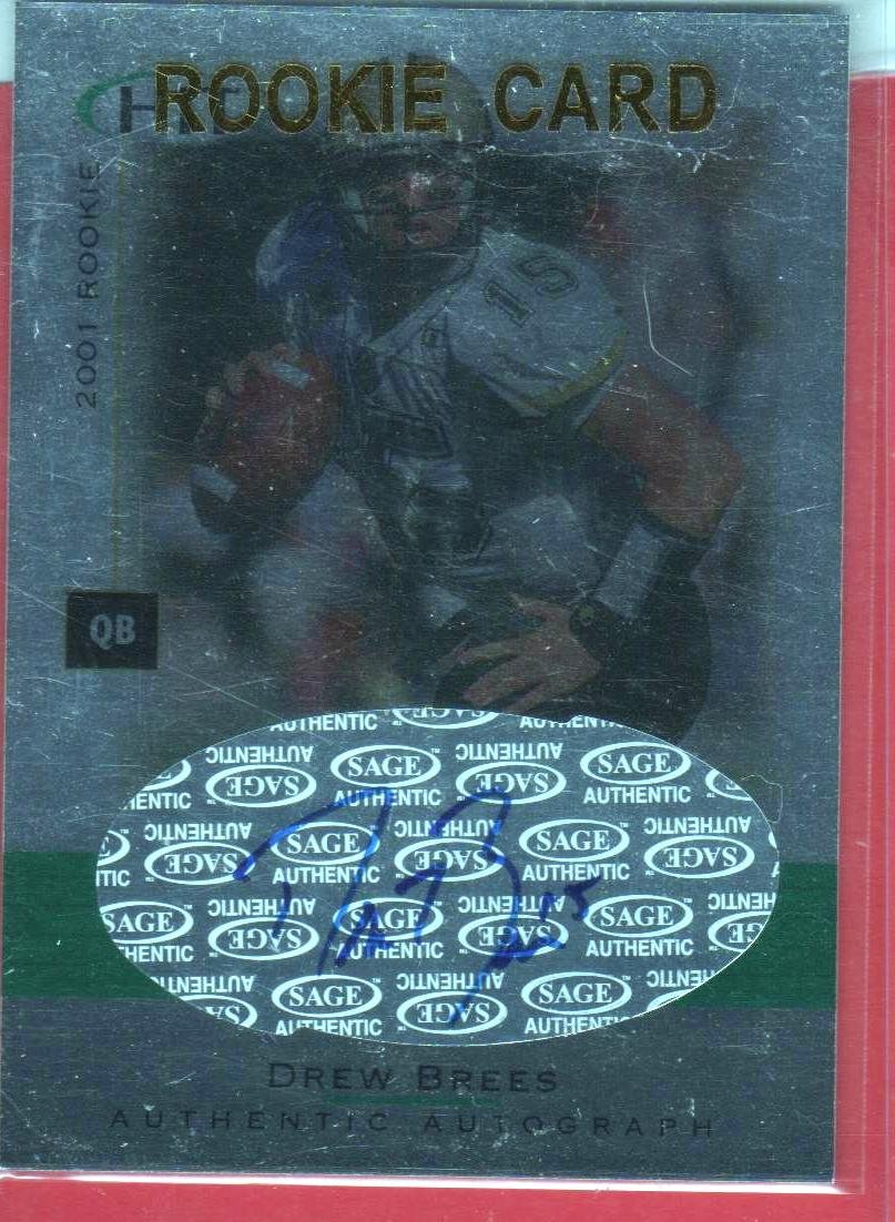 2001 Sage Drew Brees Rookie Autograph
