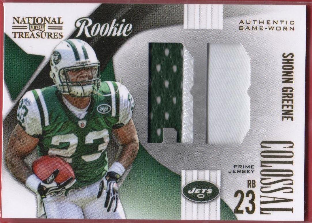 2009 National Treasures Shonn Greene 2 color patch 21/25