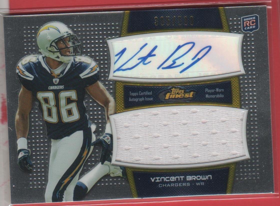 2011 Finest Vincent Brown Autograph/Jersey 395/589