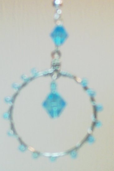 turqouise and silver hoops