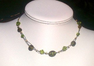 Kiwi Twisted Strands Necklace