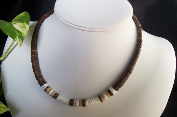 Dark Brown Puka Shell Necklace
