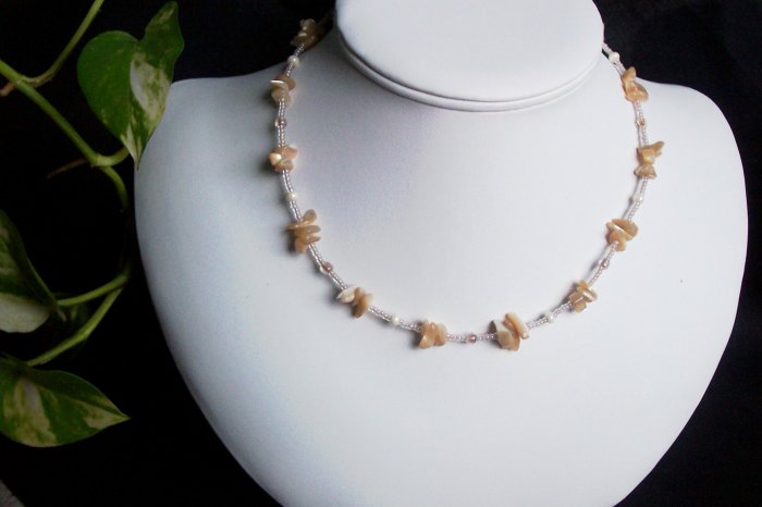 Nautural Shell and Seed Bead Necklace